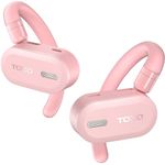 TOZO O2 True Open Ear Wireless Headphones Lightweight with Multi-Angle Adjustment, Bluetooth 5.3 Earbuds with Dual-Axis Design for Long-Lasting Comfort, Crystal-Clear Calls for Driving, Pink