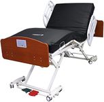 Lynacare HomeCare Hospital Beds HC107 Hi-Low Hospital Bed Set - Cherry (No Mattress, 80" x 36")