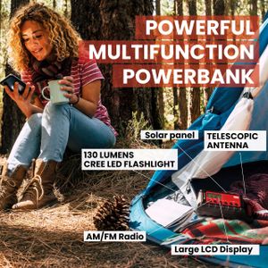 Midland ER300 Emergency Power Bank – Portable Hand Crank Radio