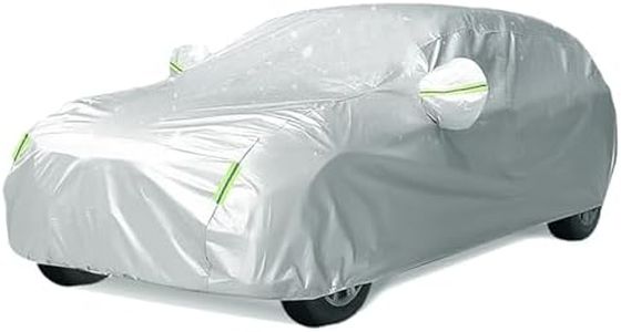 BEXITA Funda para Coche de Algodón Impermeable Exterior Interior Universal A Prueba de Polvo A Prueba de Nieve Protección UV para Hatchback Longitud (hasta 400 cm)