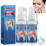 2PCS Toothache Pain Relief for Adult,Toothache Relieving Spray,Oral Care Spray,Tooth Pain Relief Extra Strong,Natural Dental Pain Relief,Pain Relief for Toothache,Gum Pain Spray for Teeth Health