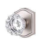 CLCTK Antique Crystal Door Knobs, Hall and Closet Door Knobs Brushed Nickel