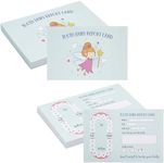 40 Pack Tooth Fairy Report Cards, Cute Adorable Keepsake for Kids (Light Blue, 4x6 in)