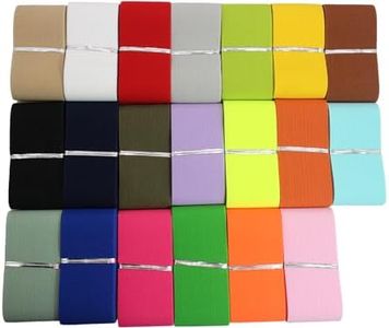 2 inch Knit Elastic Band for Sewing Waistband 20 Yards Colored Wide Elastic Binding Tape Thick Elastic Stretch Elastic Ribbing Fabric for Neckline Stretchy Elastic Strap for Pants-Skirts- DIY Craft