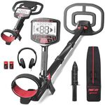 PANCKY High Accuracy Metal Detector for Adults – Collapsible, Lightweight & IP68 Waterproof Search Coil with 10.55” Large Coil, 5 Modes & Backlit LCD, Gold & Relic Detector Kit