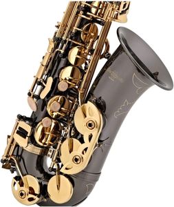 Gear4music Alto Saxophone – Black Gold Finish