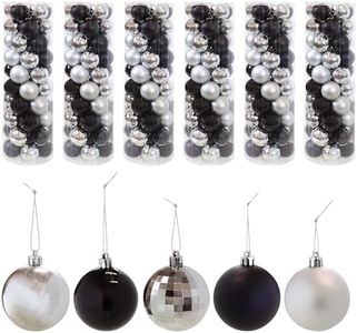 Sunnydaze Modern Holiday 300ct Christmas Ornament Balls - 5 Styles of Shatterproof Christmas Decorations for Tree