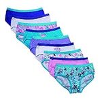 Hanes Girls 9 Pack Tagless Hipster Panties, Assorted, 6 US