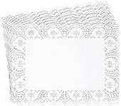 Rectangular Paper Doilies for Placemats, Cakes, Desserts (White, 15.5 x 11.7 in, 100 Pack)