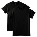 GILDAN Men's Gildan Men's Dryblend T-shirt, Style G8000, 2-pack T Shirt, Black, L UK