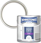 Johnstone's - Quick Dry Satin - Brilliant White - Satin Finish - Water Based - Interior Wood & Metal - Radiator Paint - Low Odour - Dry in 1-2 Hours - 12m2 Coverage per Litre - 2.5 L