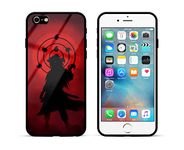 BienesMart Anime Naruto Themed Madara Uchiha iPhone Back Cover Bumper Glass Case With Camera And Edge Protection Supports Wireless Charging Slim Cases (Apple iPhone 6/6S), Multicolour