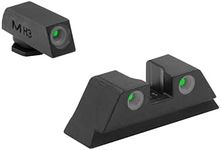 Meprolight Tru-Dot tritium Night Sights Compatible with Glock 10MM/45ACP 20 21 29 30 36 41 Green tritium dots Glow on Sight self Illuminated Fixed Metal Sights