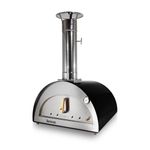Igneus Classico Wood Fired Outdoor Pizza Oven in Black | Cooks two 12" pizzas | Ideal for families