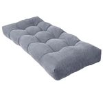 ROFIEJOX Bench Cushion 42 Inch - Chenille Fabric, High-Density Foam, Non-Slip Bottom, Soft Durable Indoor Tufted Long Seat Cushion for Window Garden Furniture (Light Gray, 42x16x4 Inch)