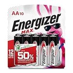 Energizer MAX AA Batteries (10 Pack), Double A Alkaline Batteries