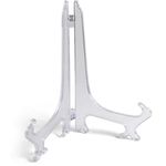 iGadgitz Home U7009 - Folding Plate Holder Decorative Plate Stand Ornamental Plate Easel Picture Frame Holder - Small/Medium/Large Sizes - Clear - Large (1 Piece)