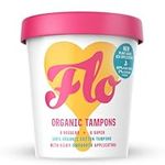 FLO Applicator Tampons, Made from Organic Cotton, Biodegradable, Regular and Super Combo Pack, 14 Count (Pack of 1)