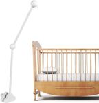 27inch Baby Crib Mobile Arm Wooden Crib Frame Anti-Skid Design Wooden Crib Mobile Holder Adjustable Angle Height Cot Mobile Arm Nursery Mobile Hanger for Crib Nursery Décor (White)