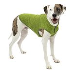 Kurgo Core Dog Sweater, Knit Dog Sweater with Fleece Lining, Cold Weather Pet Jacket, Zipper Opening for Harness, Adjustable Neck, Year-Round Sweater for Medium Dogs (Heather Green, Medium)