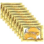 Adofect 24K Gold Collagen Under Eye Mask, Crystal Powder Gel Collagen Eye Patches, Great For Dark Circles & Puffiness, 30 Pairs (Gold)