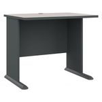 Bush Business Furniture Series A 36W Small Desk in White Spectrum and Slate, Compact Computer Table for Home or Professional Office