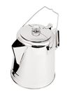 GSI Outdoors Glacier Stainless Steel Percolator Coffee Pot | Ultra-Rugged for Brewing Coffee Over Stove and Fire | Ideal for Group Camping, 28 cup (65028)