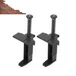 Brick Liner Runner Wire Drawer, 2 Pack Clip Masonry Wire Drawer Leveling Measuring Tool, Bricklaying Pullers Line Stretchers, Engineering Accessory for The Bricklayer(Black)