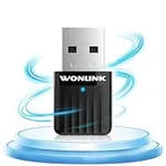 WONLILNK USB WiFi Adapter for PC, 5G 2.4G Dual Band WiFi Dongle 802.11AC 650Mbps Wireless Network Adapter for Desktop Laptop, Compatible with Windows XP/7/8/8.1/10/11