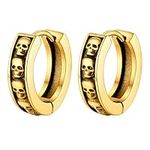Big Gold Hoop Earrings Thick Costume Earrings Men Earrings Gold