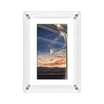 GHYJPAJK 5 Inch Digital Picture Frame, Acrylic Video Frame,Acrylic Digital Photo Frame,4GB Memory, 1200mAh Built-in Battery,Perfect for Home Decor and Heartfelt Gifts