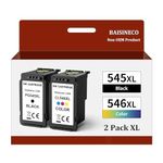 BAISINECO PG-545XL CL-546XL Ink Cartridges Black and Colour High Yield Remanufactured Canon 545 546 Ink Cartridges for TS3355 TS3350 TS3150 MG3050 MG2550S MG2950 MX495 TR4550 TR4551