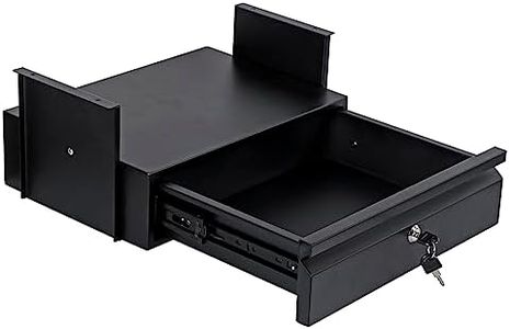Toriexon Under Desk Drawer 15.7" with Lock and Keys, Under Desk Pull Out Drawer, 4.3” & 7.5” Optional Bracket Height, Storage Organizer for Workbench with Drawers