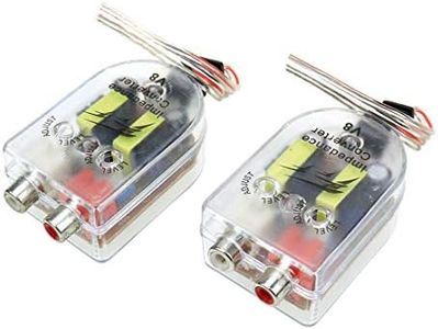 AUTUT 2 Pcs High to Low Speaker Impedance Converter Audio Signal Adapter for Speaker Output to RCA Line Control Car Amplifier Wiring