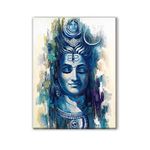 TheYaYaCafe Religious Artistic Lord Shiva Modern Art Wall Painting for Mom Canvas Photo Frame, 32 x 24 Inches