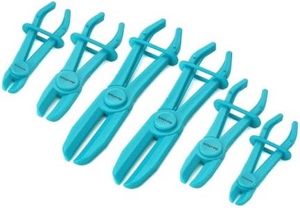 DURATECH 6-Piece Hose Pinch Clamp Pliers, Pinch Pliers, Line Clamp Pliers Set for Flexible Hoses Fuel Hoses Gas Lines Brake Hoses Radiator Hoses (Blue)
