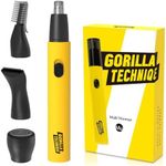 / Gorilla Technique/Nose Hair Trimmer for Men, Rechargeable 4-in-1 Trimmer for Eyebrow Fuzz Hair Removal, No Pull No Snag Grooming with High-Speed 10,000RPM Motor_2024.ver