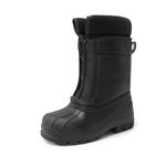 DREAM PAIRS Boys Girls Cold Weather Insulated Waterproof Winter Snow Boots Black Size 6 Big Kid Kstar