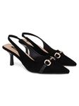 SHERRIF Women's Black Color Stiletto Heel Pumps (SF-4521-Black-33)