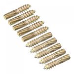 sourcing map M4x20mm Hanger Bolts, 12pcs Double Ended Thread Dowel Screws for Wood Furniture