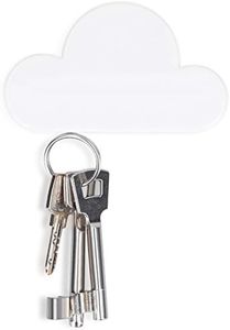 kwmobile Magnet Key Holder Cloud - Magnetic Holder Organizer for Keys - Easy Installation Without Drilling - White