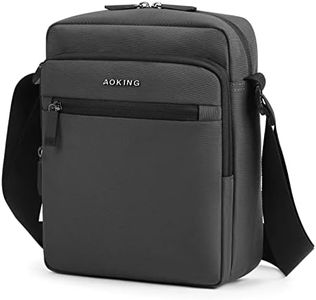 BAIGIO Sac a Bandouliere en Cavas pour Hommes, Petits Sacs a Bandouliere en Nylon Veritable Vintage, Sac a Main a Poignee d'affaires Classique, Sac de Voyage Messager