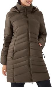 PUREPEAR Women's Down Jackets Heavyweight Winter Warm Light Long Puffer Jacket with Detachable Hood