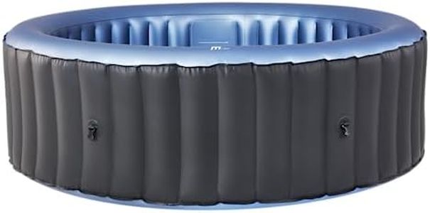 M Spa Round Inflatable Bubble Massage Spa, 4 to 6 Person Outdoor Hot Tub, Bergen