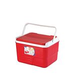 Aristo Plastic Insulated Icebox, 14 Liter, Red, (35 x 27.4 x 24) cm