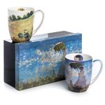 McIntosh Monet Scenes with Women Fine Bone China Set of 2 Mugs