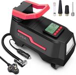 TUSA AC/DC 2-in-1 Tyre Inflator - Portable Air Compressor for Car & Home, Air Pump with Auto Shutof & Fast Inflation.