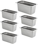 HECMAC 6 Pack Anti-Jam Hotel Pans, 