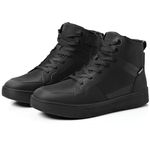 RIDEIRON Winter Motorcycle Shoes for Men, CE Certified, Thickened Anti-Slip Sole, Breathable Casual Riding Boots with Ankle Support, Shift Pad 11 Black