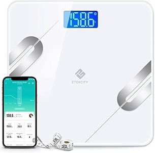 Etekcity Bluetooth Body Fat Scale, Smart BMI Weight Scale Digital Bathroom Wireless Scale, Backlit Display,400lbs